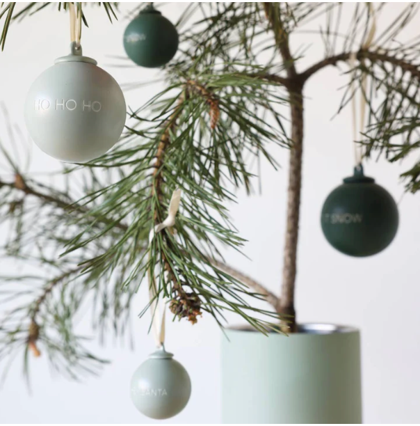 Boules de Noël vertes 60mm (set de 4)