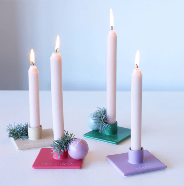 Bougeoir de Noël, parme