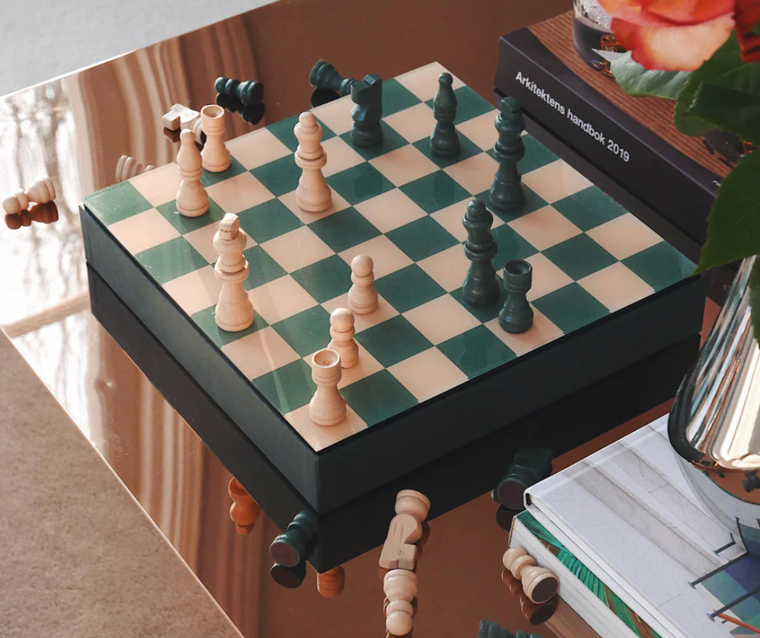 Jeu d'échec vert