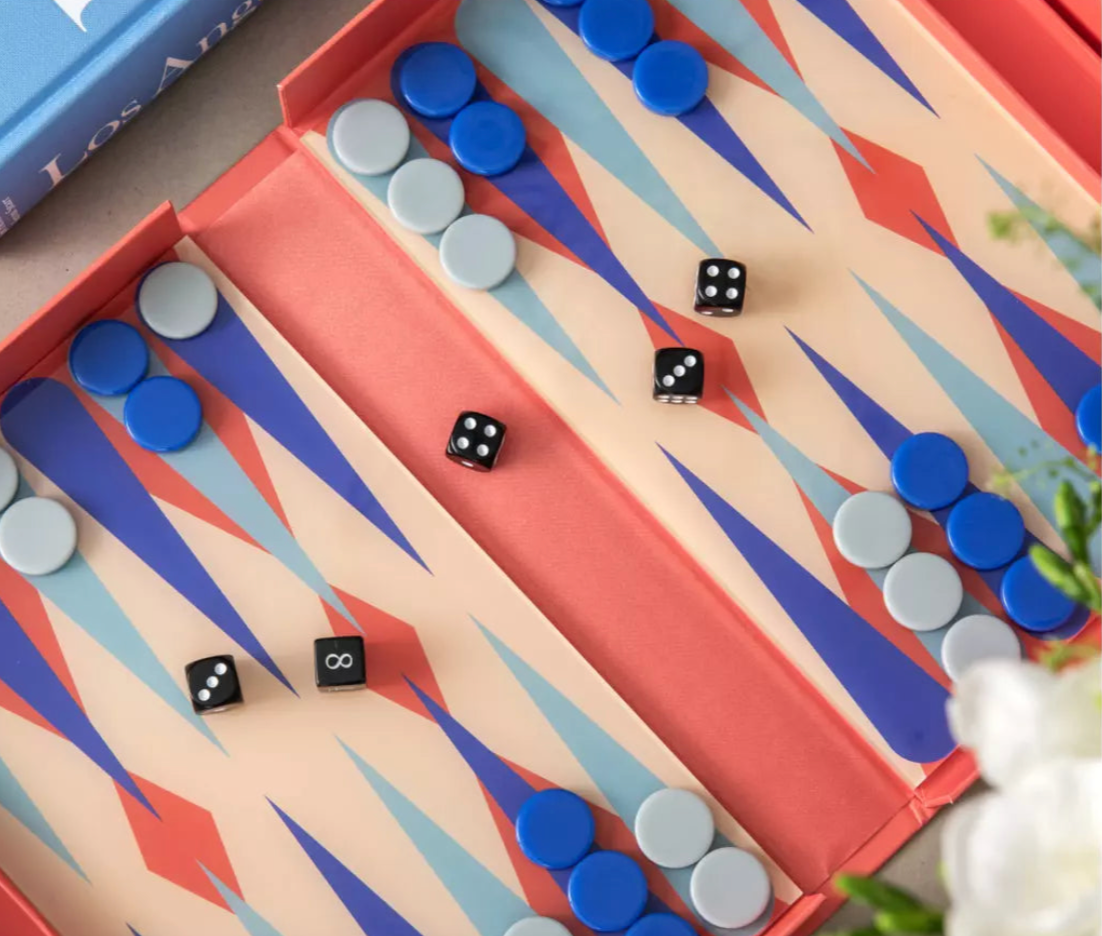 Jeu de Backgammon multicolore