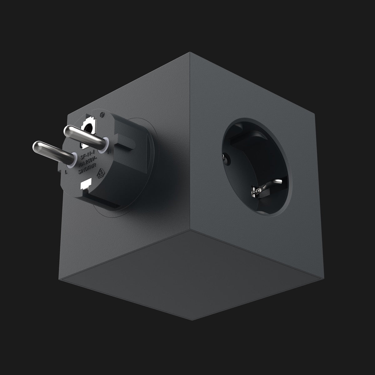 Multiprise noire avec USB-C