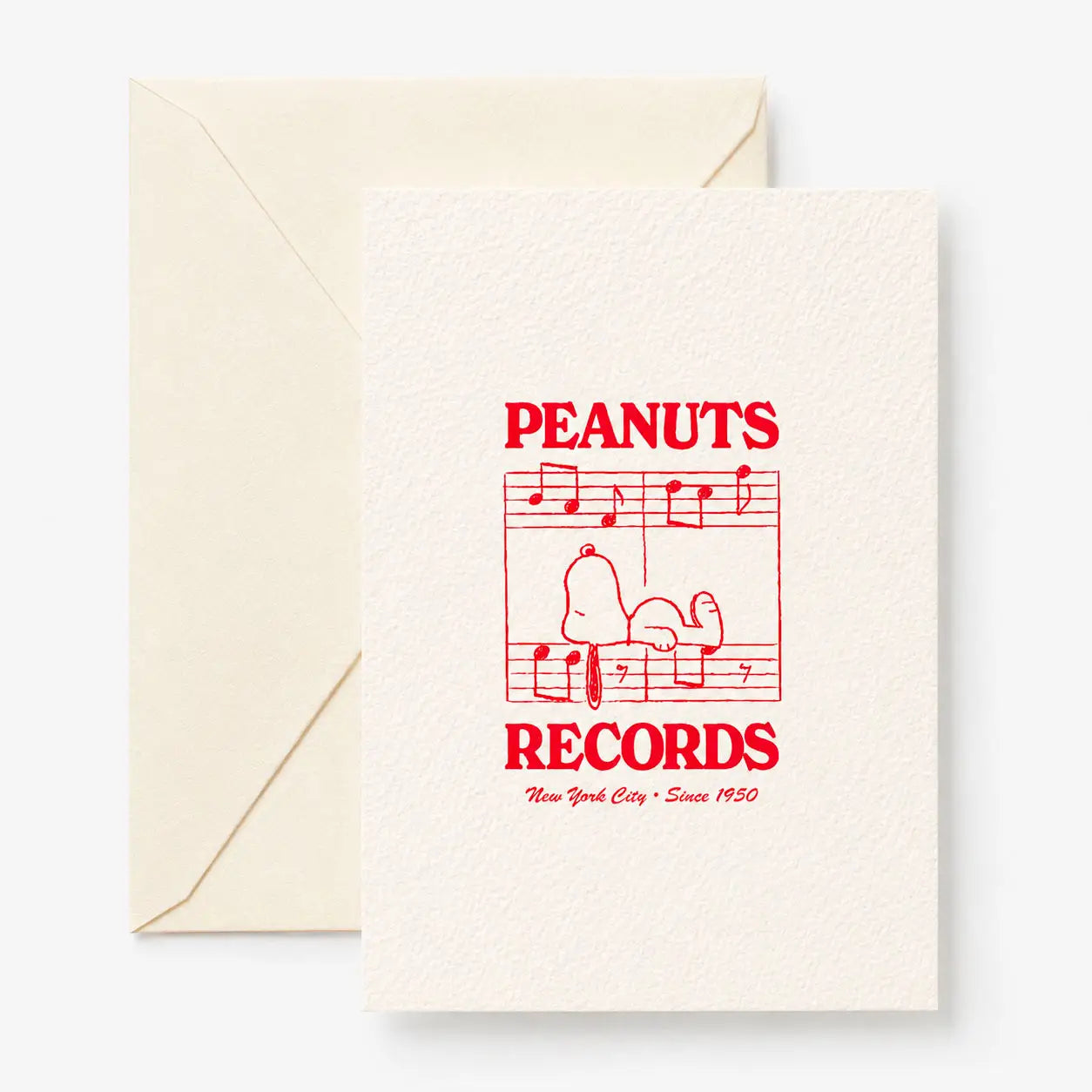 Carte postale SNOOPY - Records rouge