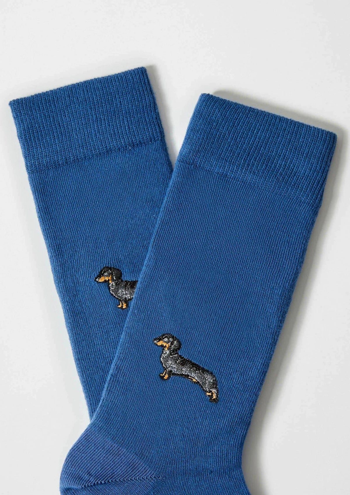 Chaussettes brodées - Teckel
