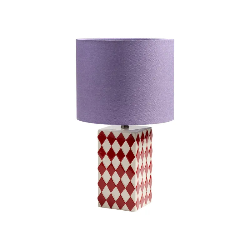 Lampe GRID - tissu parme