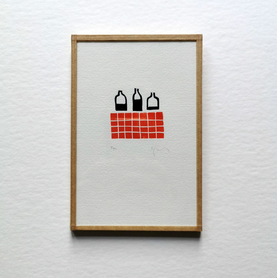 Linogravure L'étagère
