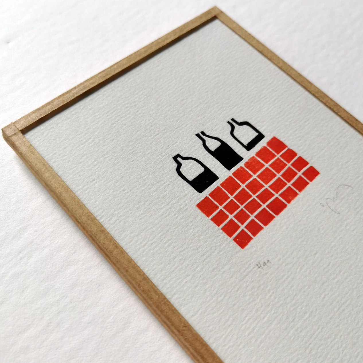 Linogravure L'étagère