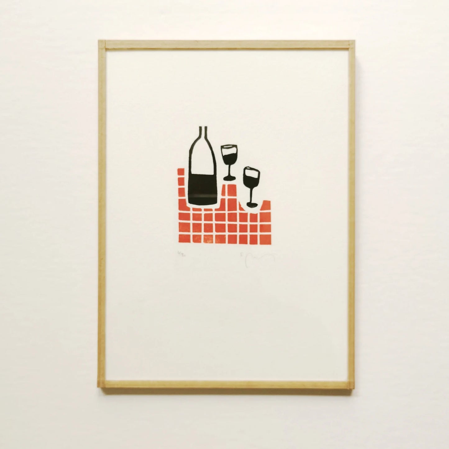 Linogravure "Vis à vis "