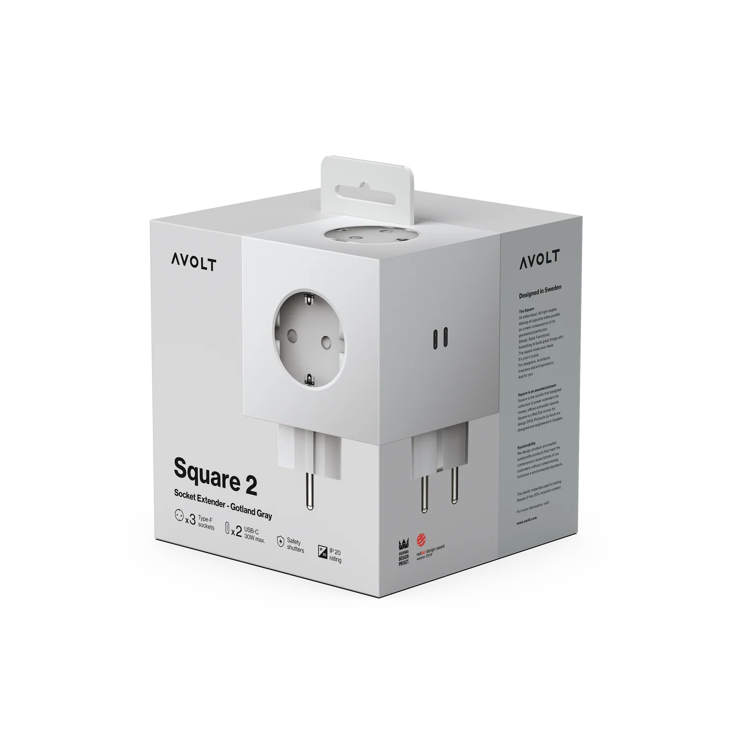 Multiprise grise avec USB-C