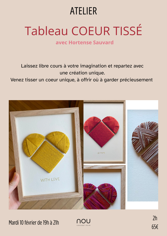 Atelier Tableau COEUR TISSÉ