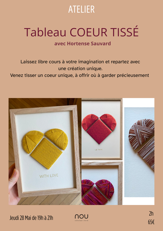 Atelier Tableau COEUR TISSÉ