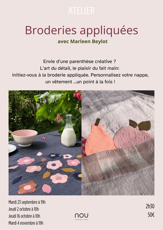 Atelier BRODERIES APPLIQUÉES