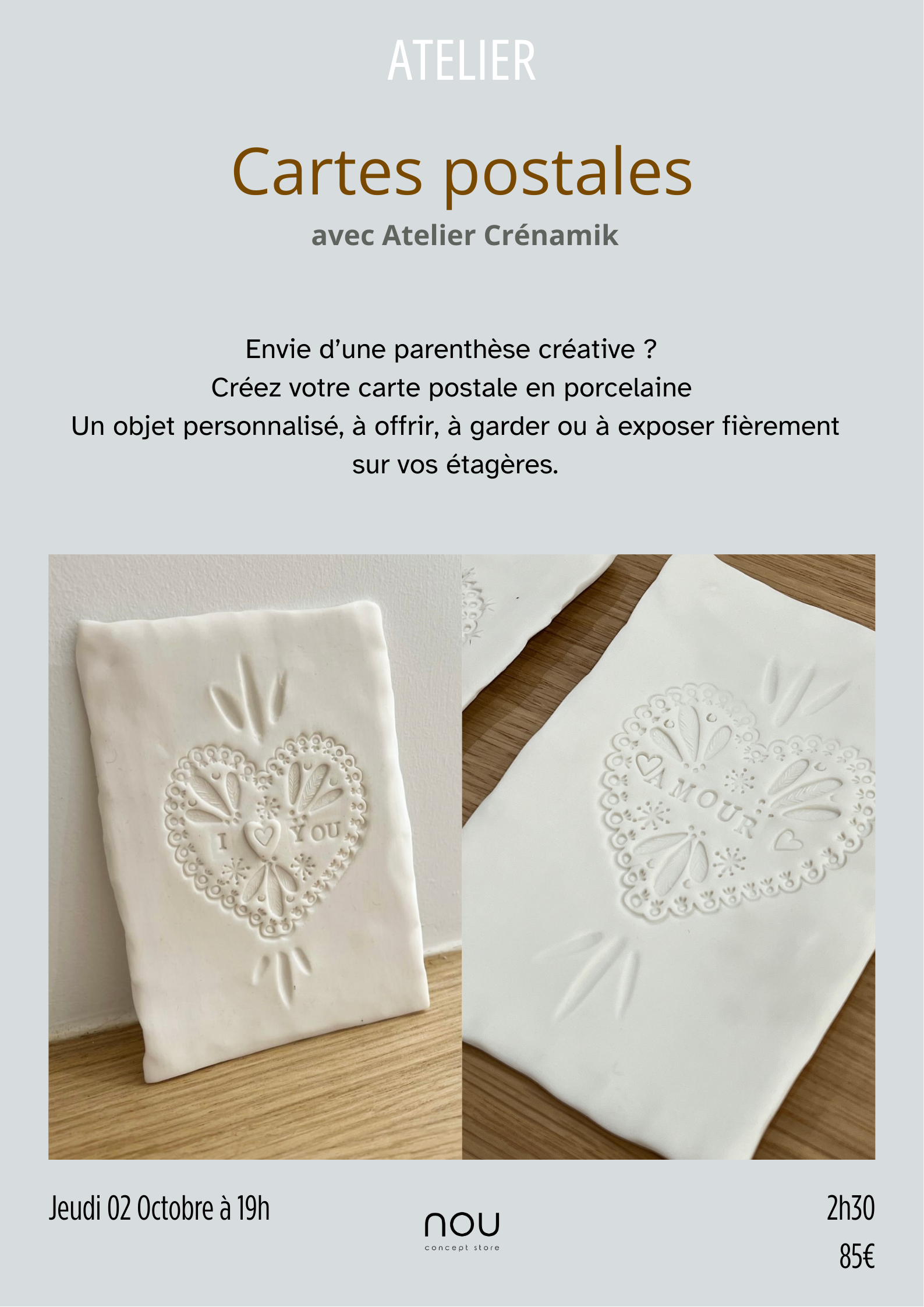 Atelier CARTES POSTALES