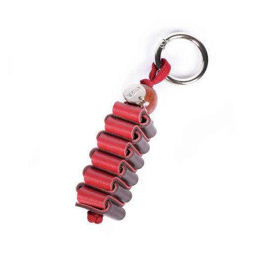 Porte clé Acordéon- rouge Lips et marron Choco.