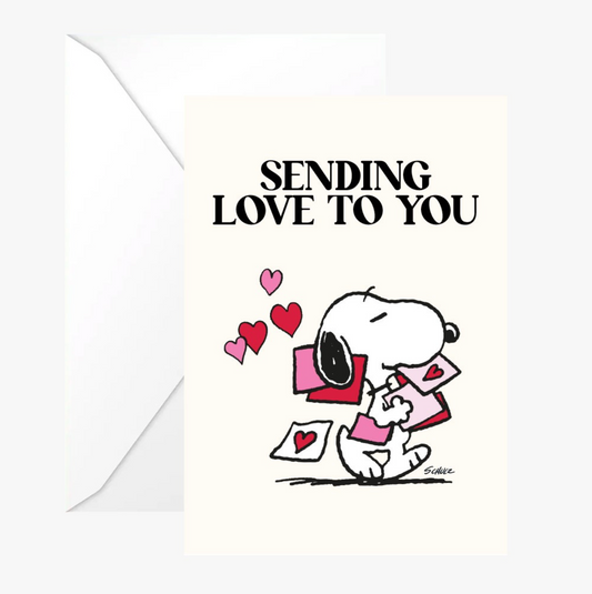 Carte postale SNOOPY - SENDING LOVE TO YOU