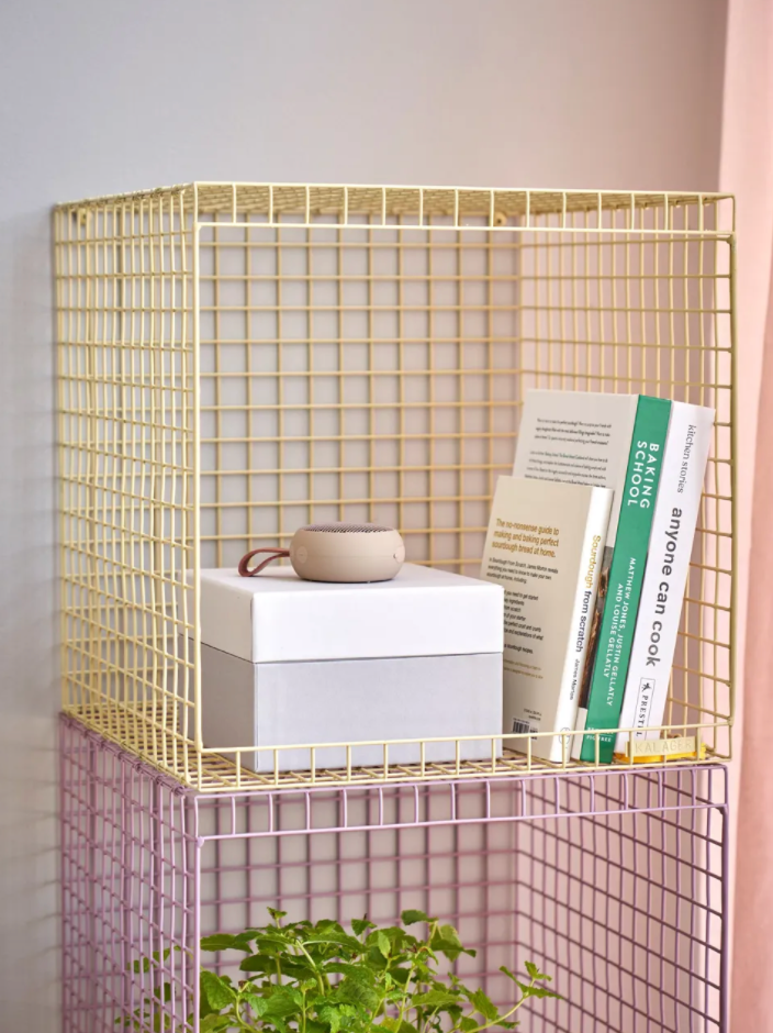 Etagère-grillage cubic bleu