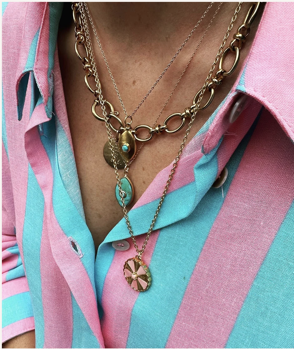 Collier Make a wish Opale rose