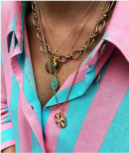 Collier Make a wish Opale rose
