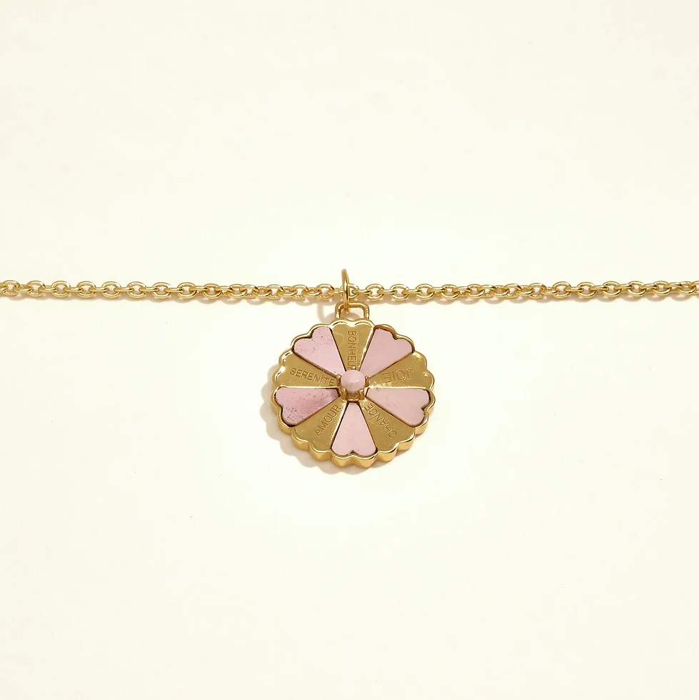 Collier Make a wish Opale rose