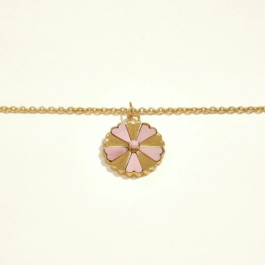 Collier Make a wish Opale rose