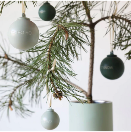 Boules de Noël vertes 40 mm (set de 4)