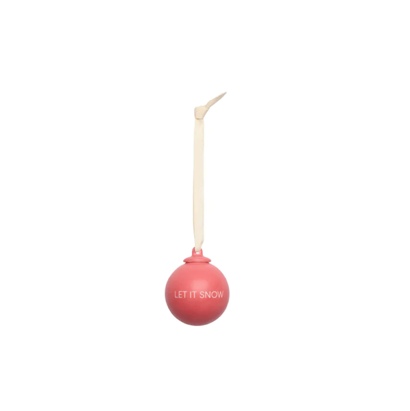 Boules de Noël rouge et parme 40mm ( Set de 4)