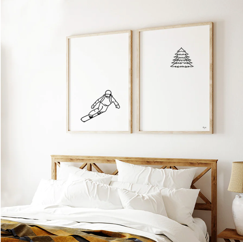 Duo d'affiches les sportifs - Snowboard