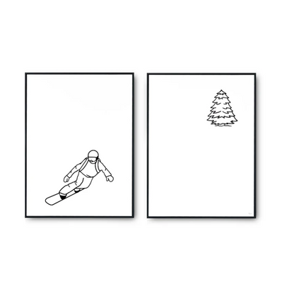 Duo d'affiches les sportifs - Snowboard