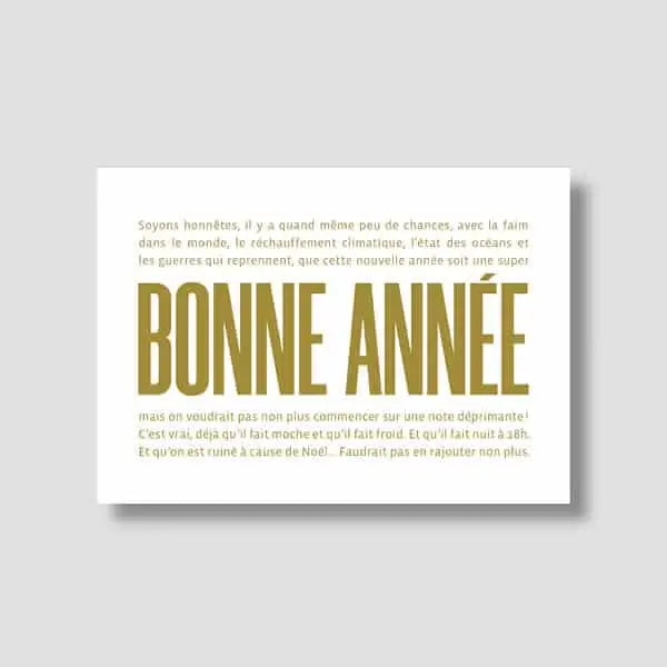 Carte postale de Noël - Bonne Année