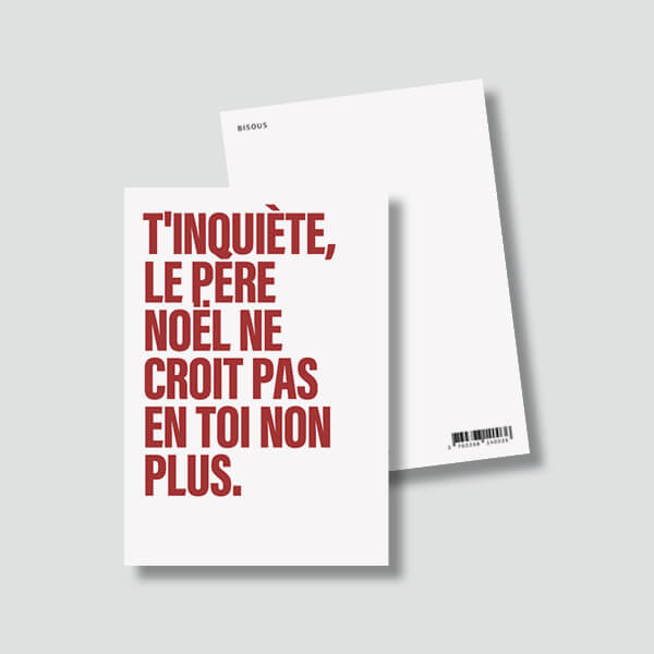 Carte postale de Noël - Père Noël