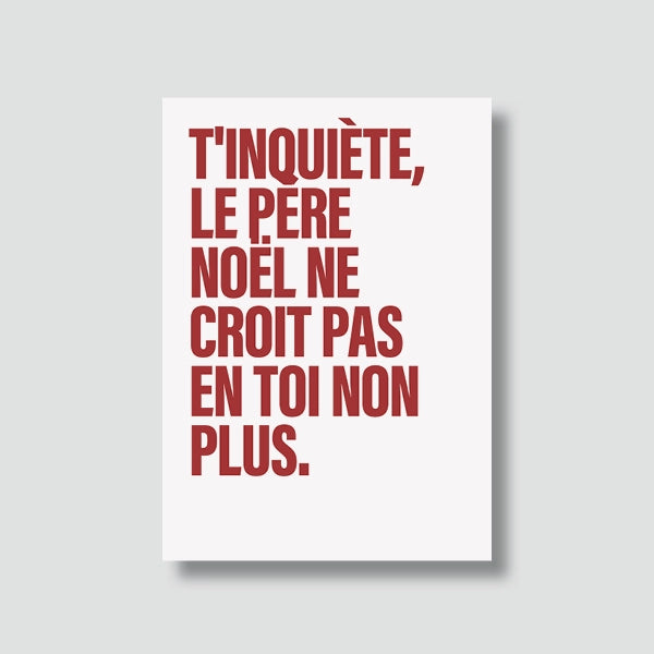 Carte postale de Noël - Père Noël