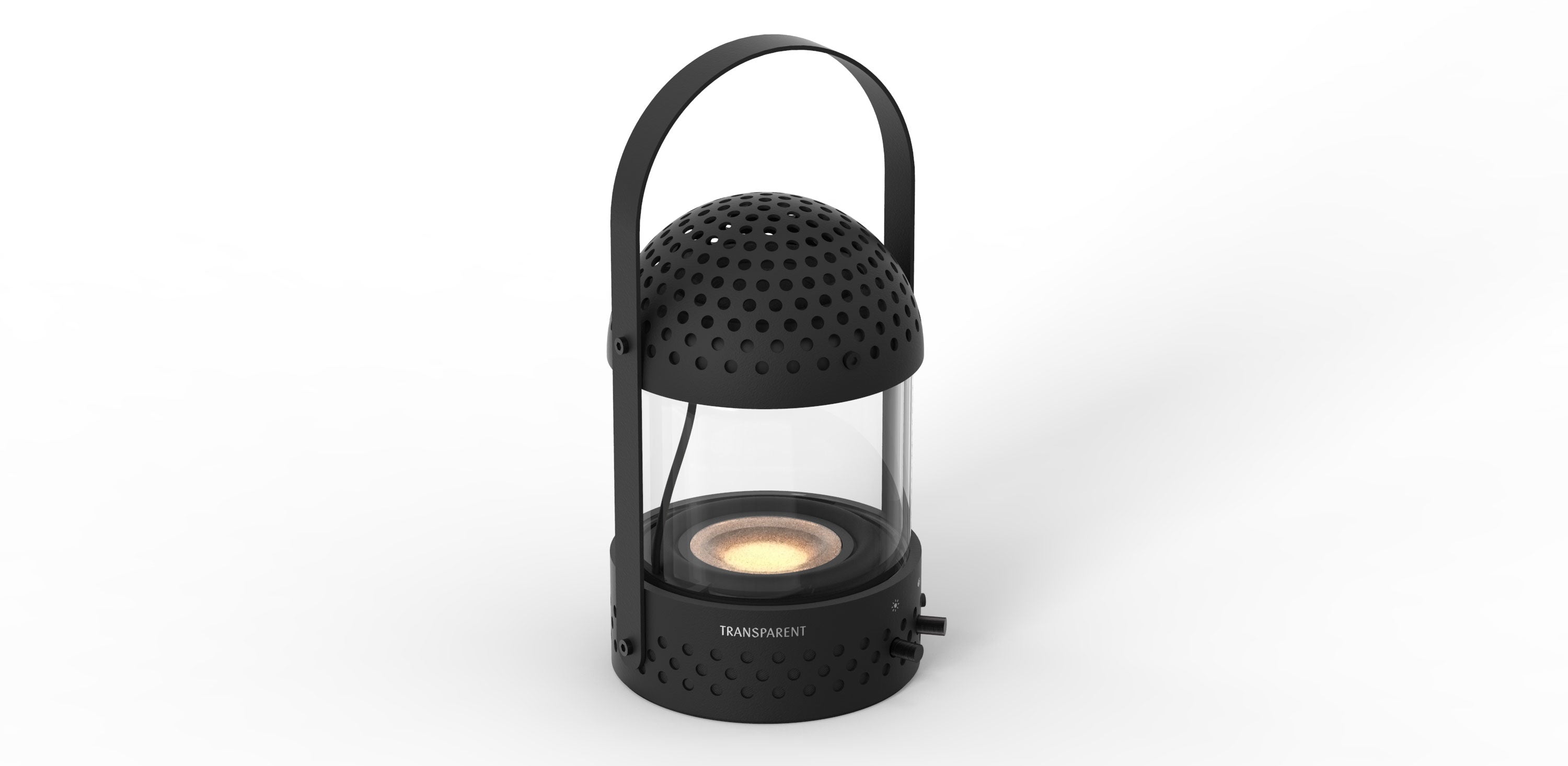 Enceinte lumineuse noire