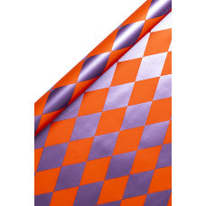 Papier cadeau Arlequin Orange et Lilas