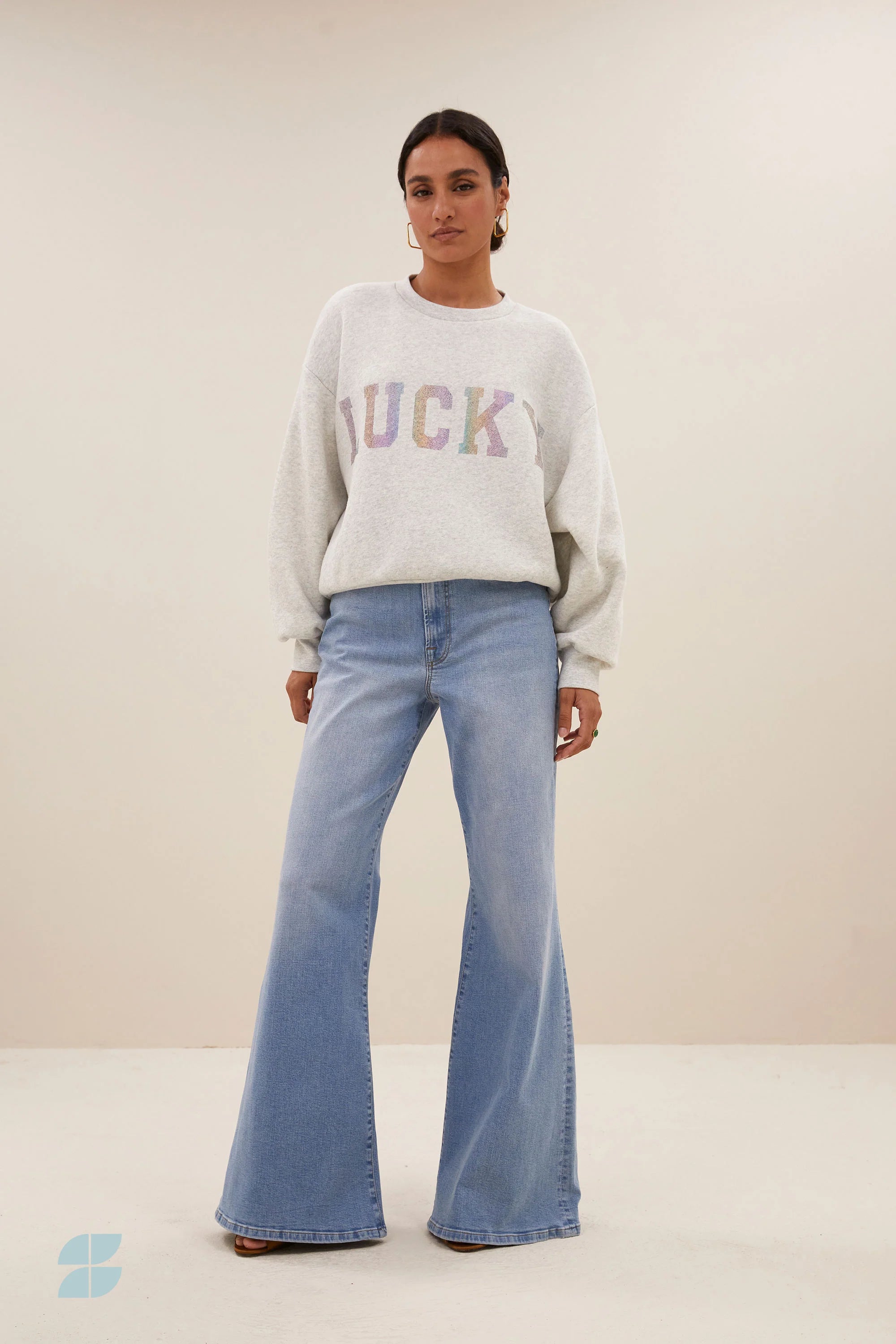 Sweat gris  LUCKY