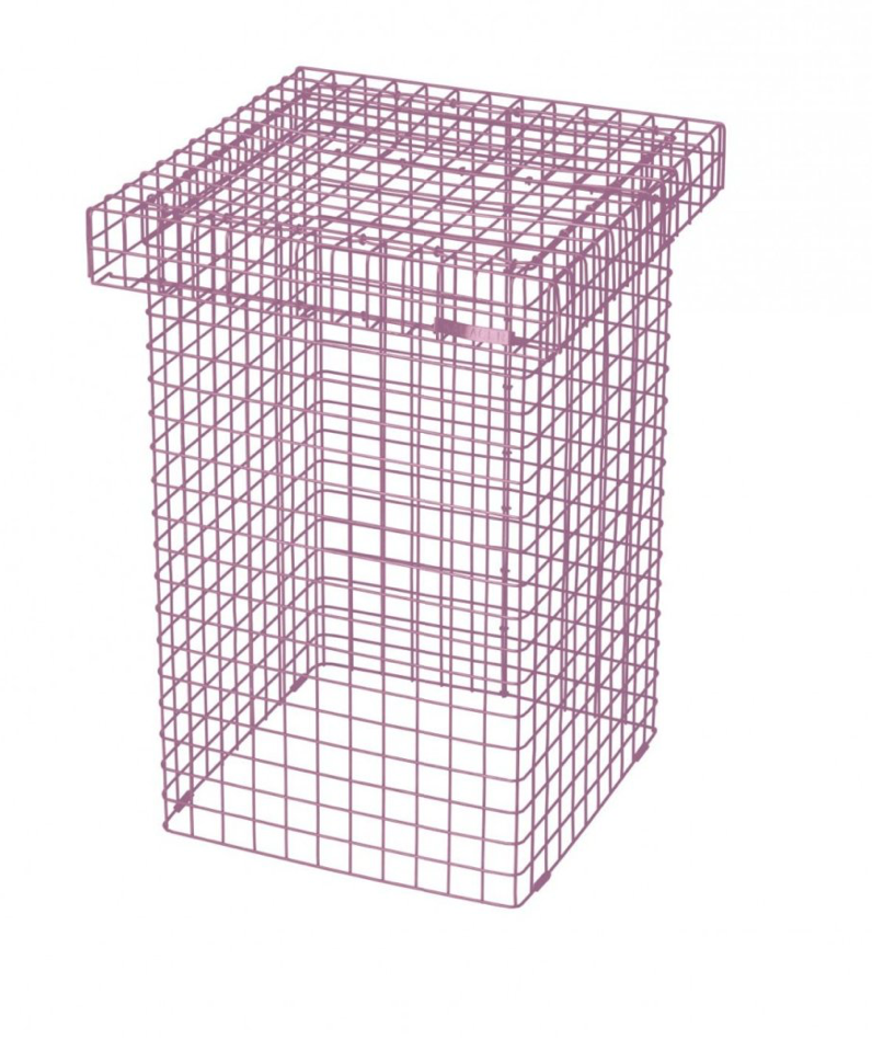 Tabouret-grillage-Rose