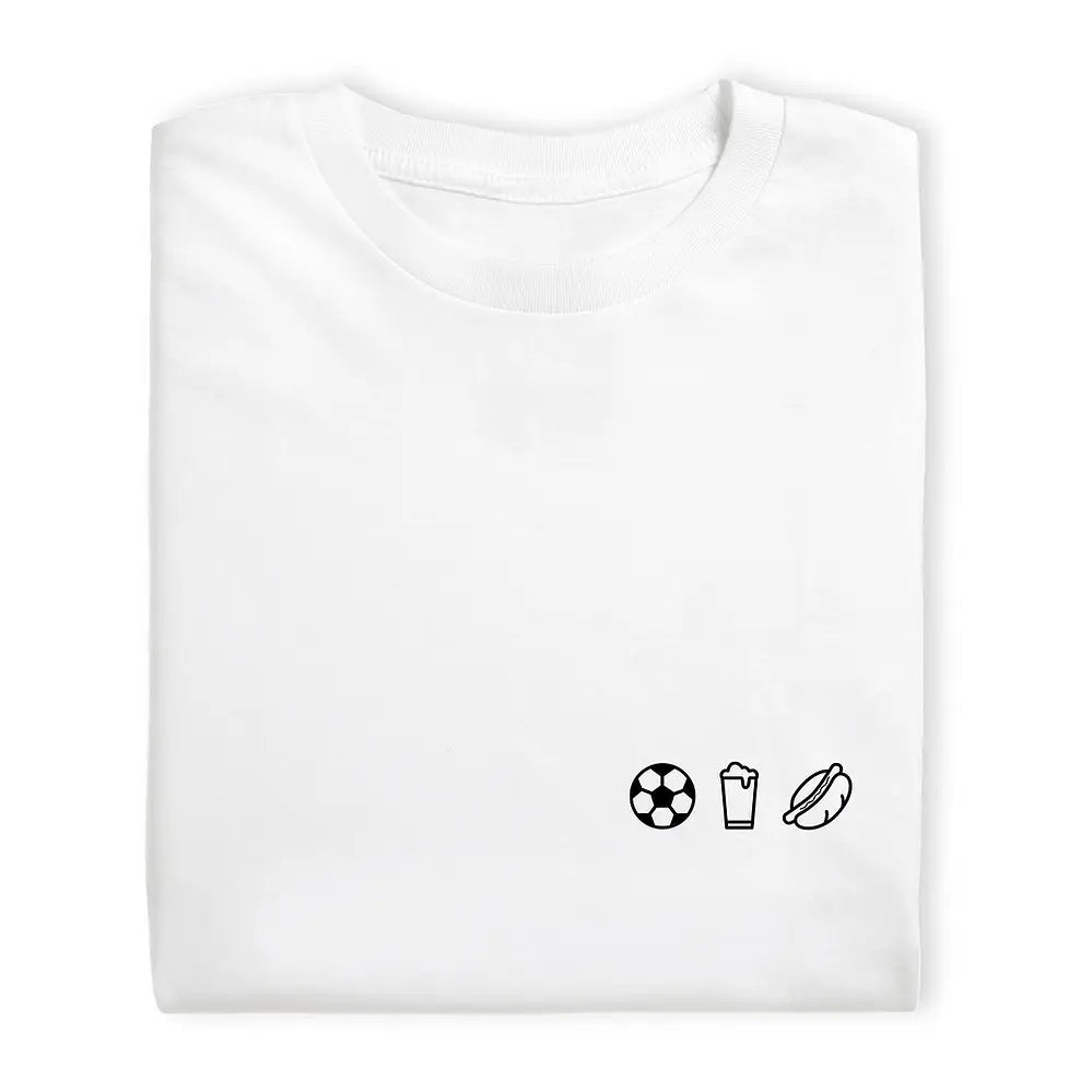 T-shirt unisexe FOOT, BIÈRE et SAUCISSE