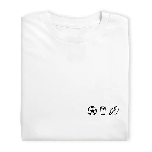 T-shirt unisexe FOOT, BIÈRE et SAUCISSE