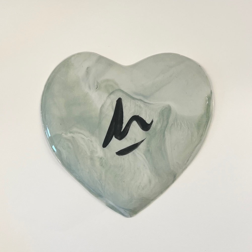 Assiette Coeur VERTE