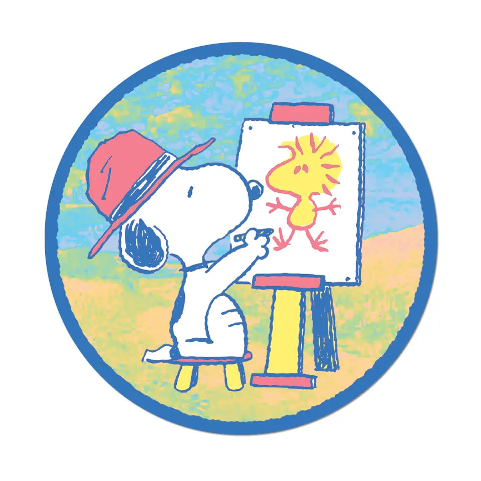 Autocollant  " SNOOPY peintre "