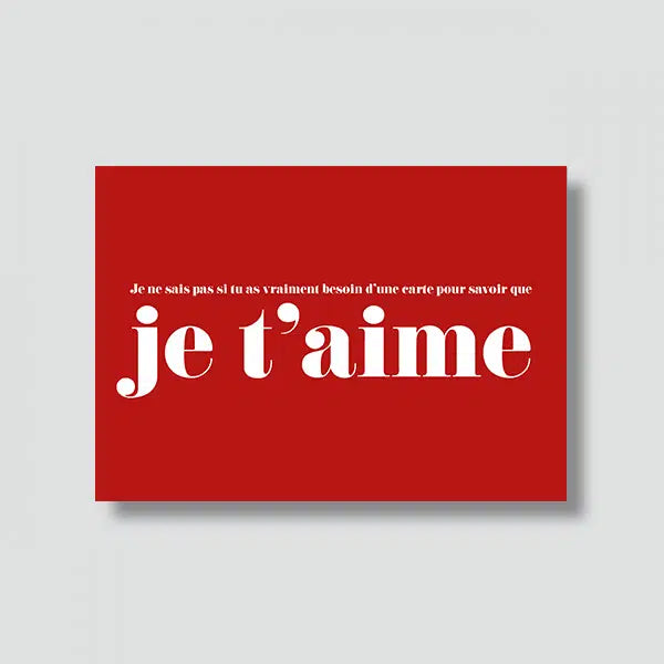 Carte postale JE T'AIME