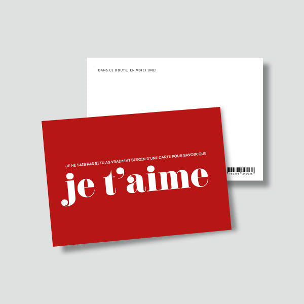 Carte postale JE T'AIME