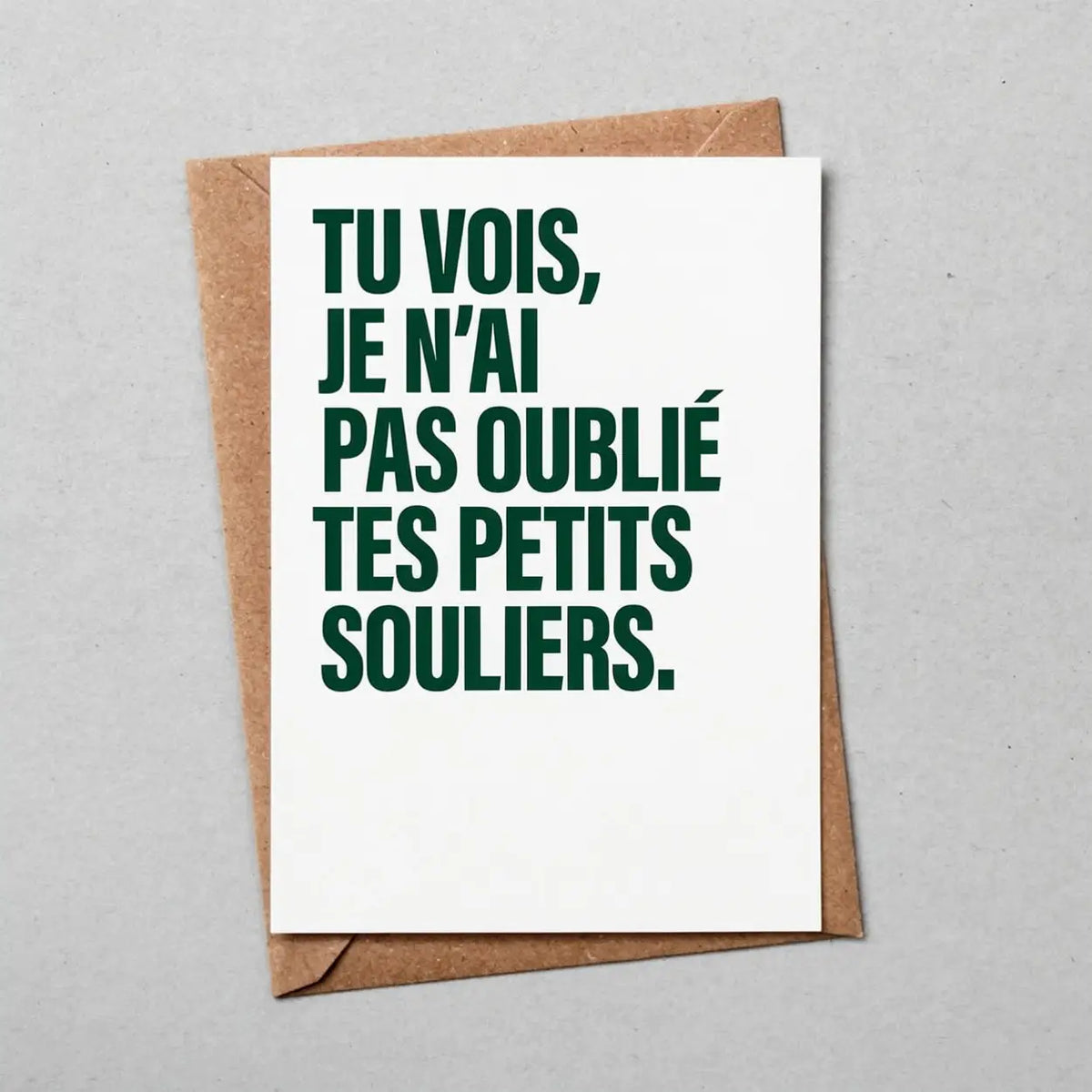 Carte postale de Noël - Petits souliers