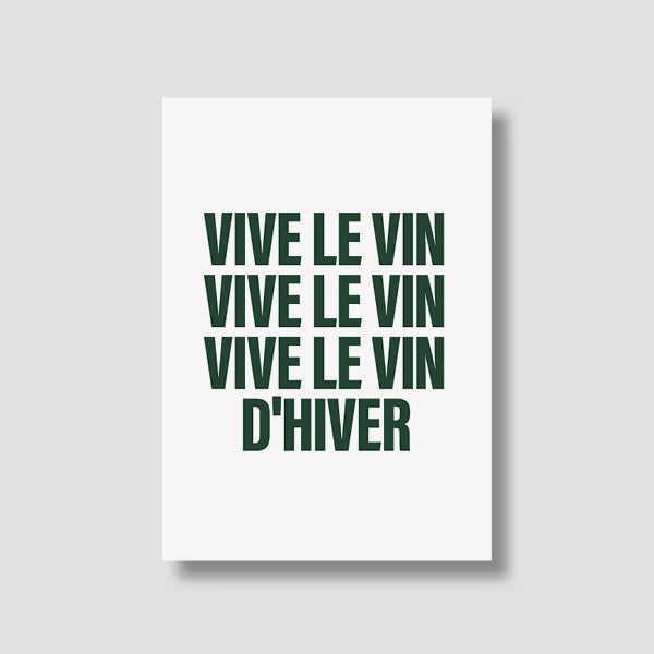 Carte postale de Noël - Vive le vin d'hiver