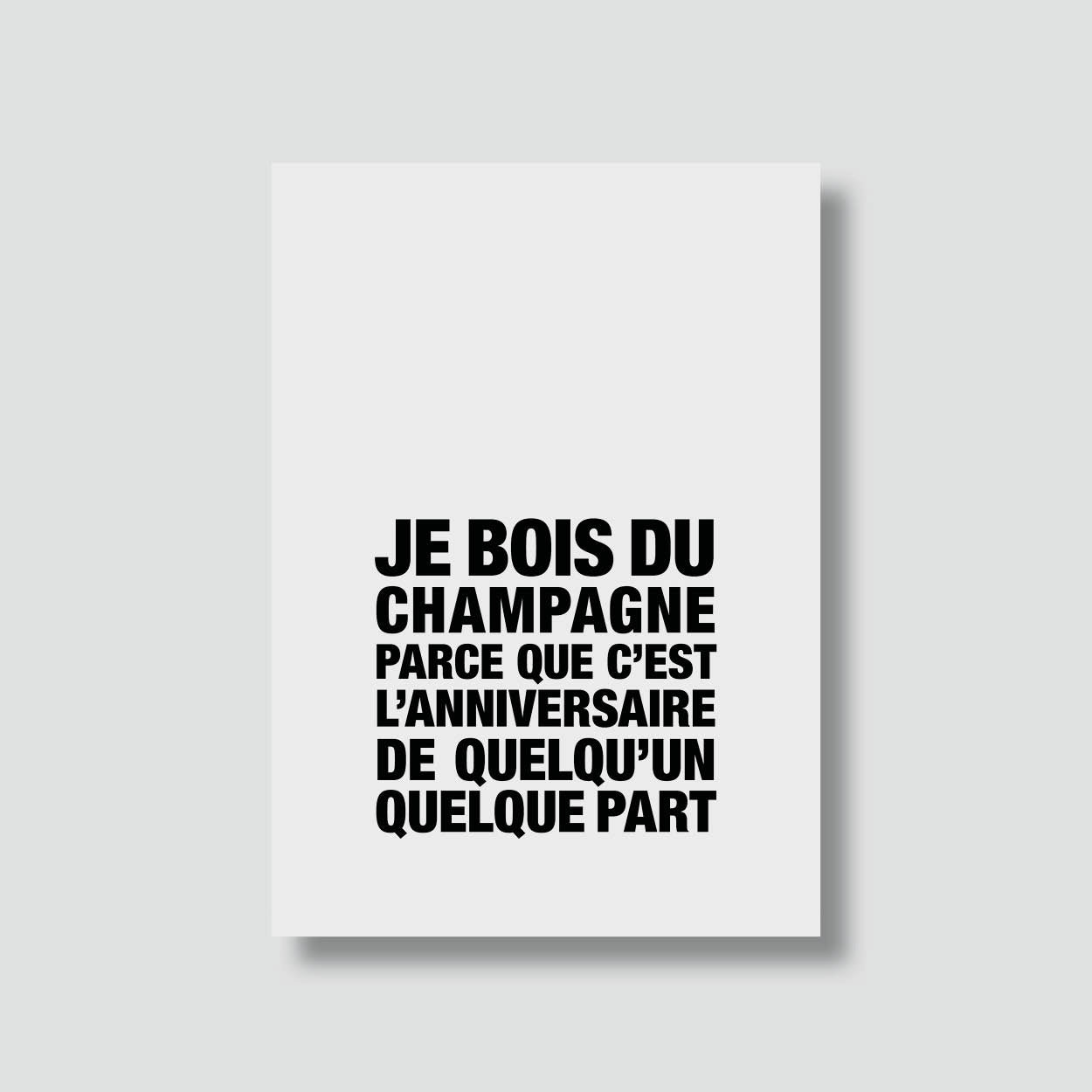 Carte postale HAPPY HOUR CHAMPAGNE