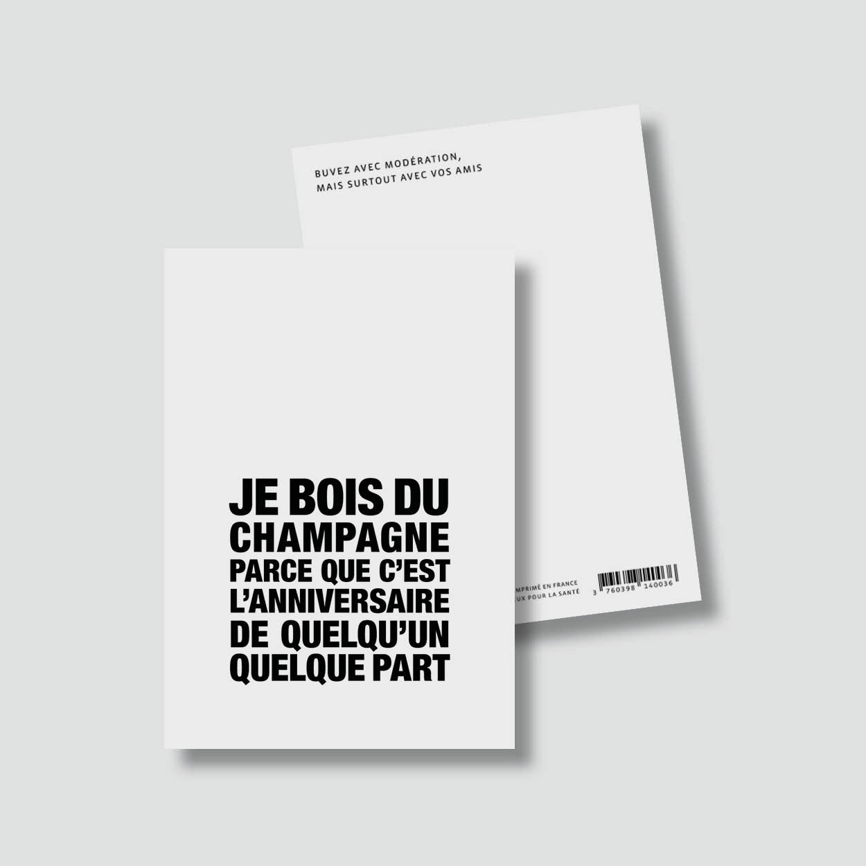 Carte postale HAPPY HOUR CHAMPAGNE