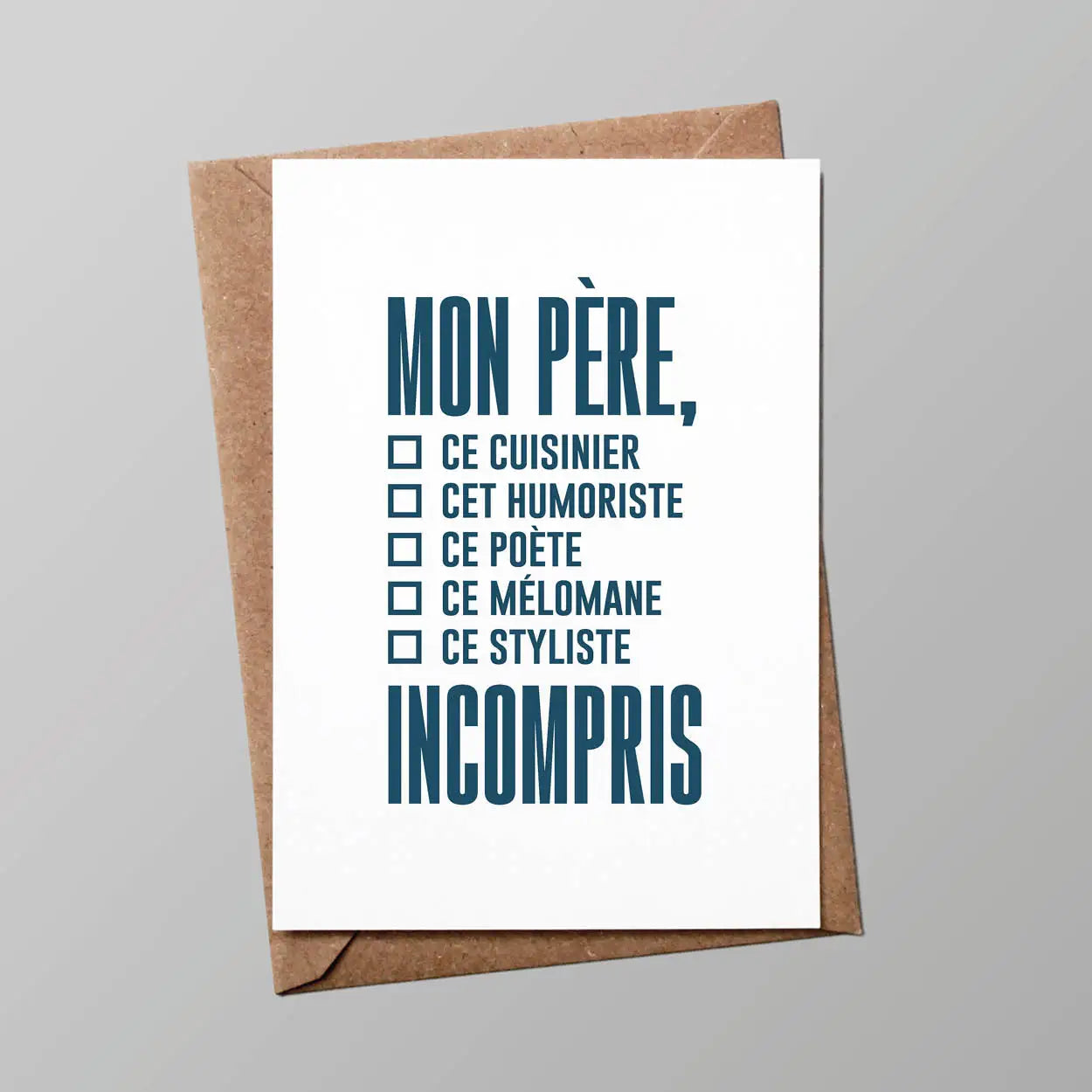 Carte postale PAPA, génie incompris
