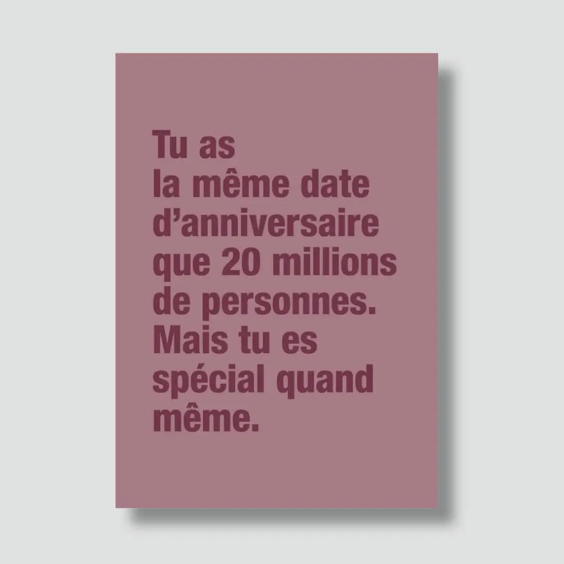 Carte postale - TU ES UNIQUE !