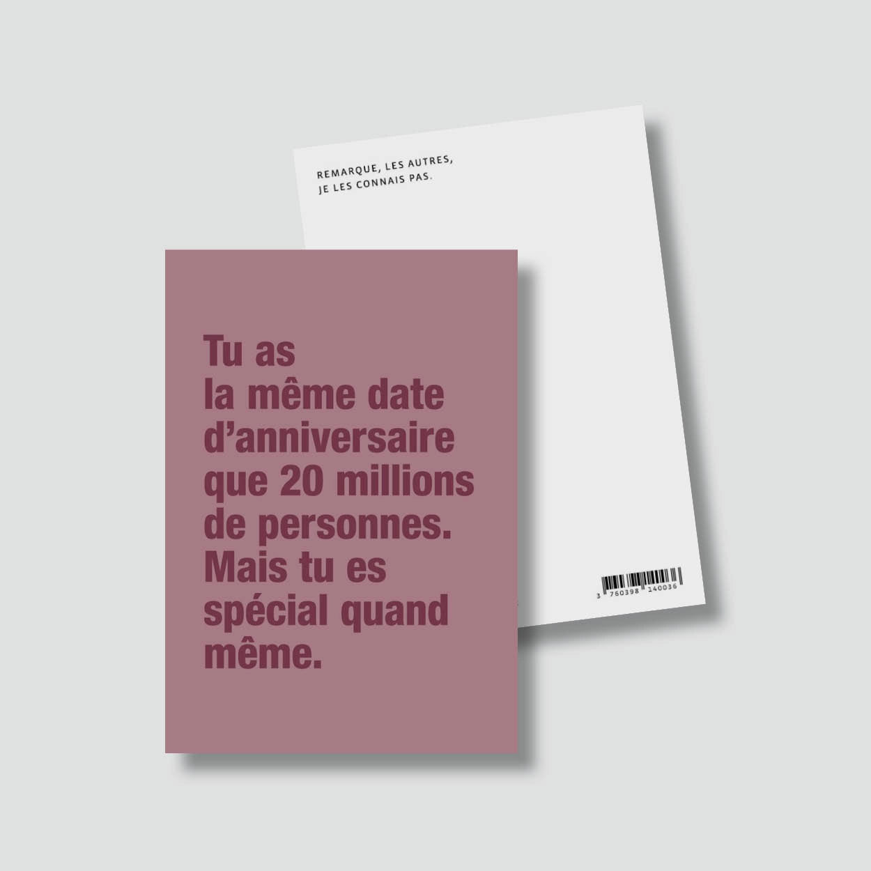 Carte postale - TU ES UNIQUE !