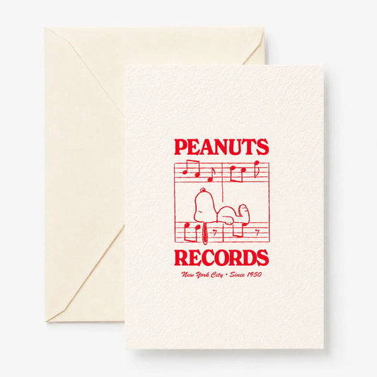 Carte postale SNOOPY - Records rouge
