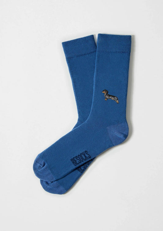 Chaussettes brodées - Teckel
