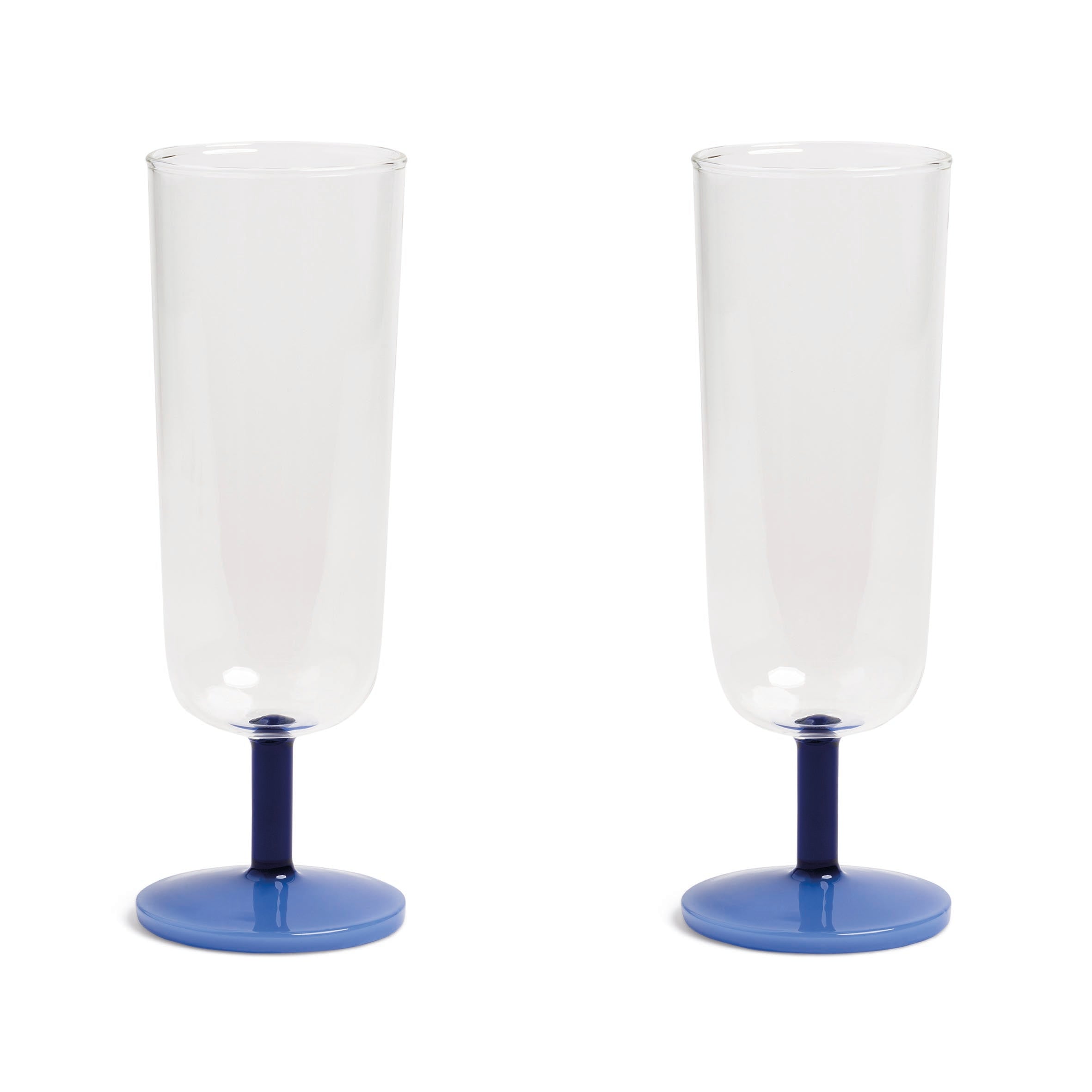 Set de 2 flutes à champagne- bleu